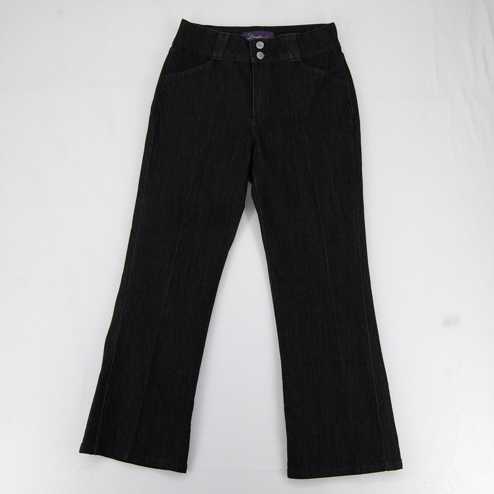 Not Your Daughter's Jeans Pants Womens 4‎ Black Bootcut Lift Tuck Denim Made USA